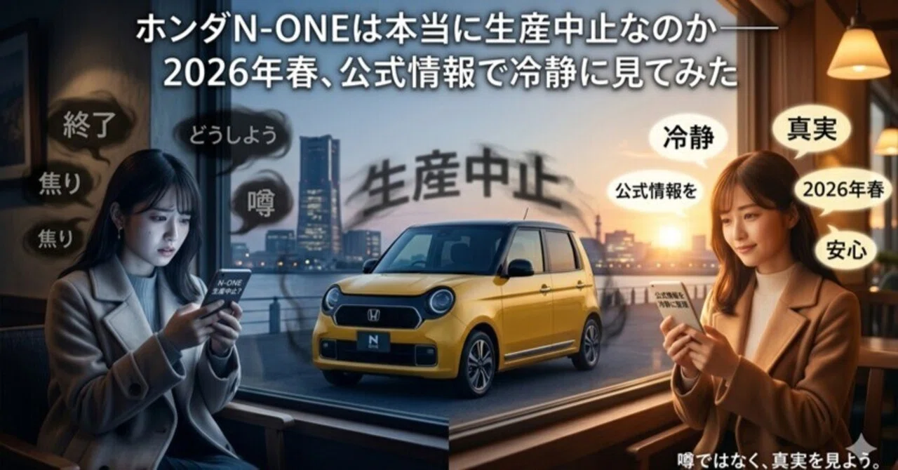 ホンダN-ONEは本当に生産中止なのか——2026年春、公式情報で冷静に見て