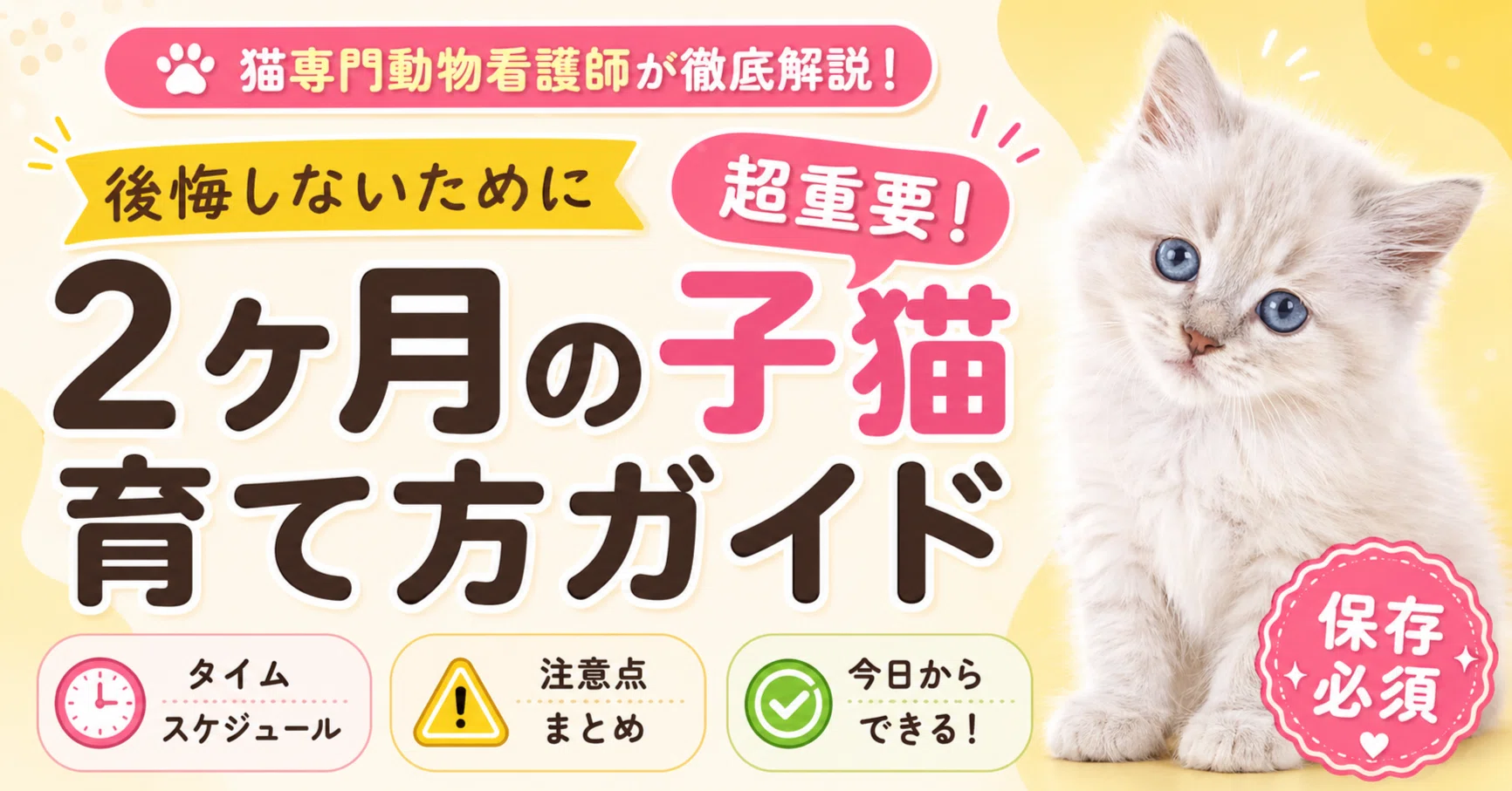 生後 2 ヶ月 猫 育て 方