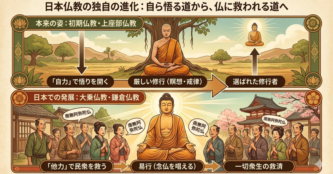 なぜ日本の仏教は「お釈迦様の教え」と違うのか？上座部・大乗の分岐点