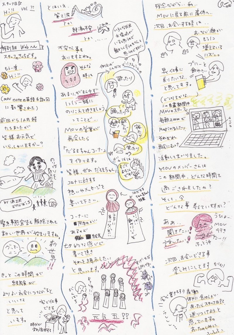 スタッフ日記と間違い探しの答え Creative Lounge Mov Official Note