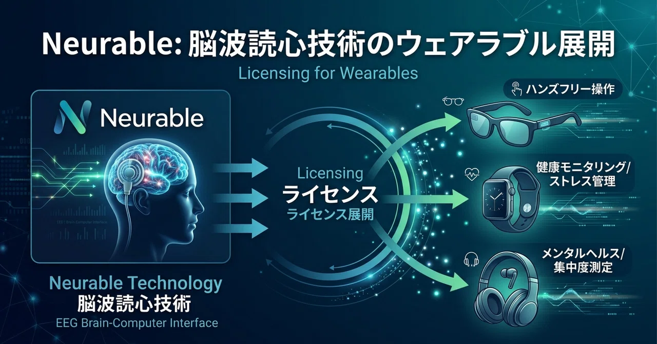Neurable、脳波読心技術をウェアラブルへライセンス展開へ｜AIソリューションオフィス