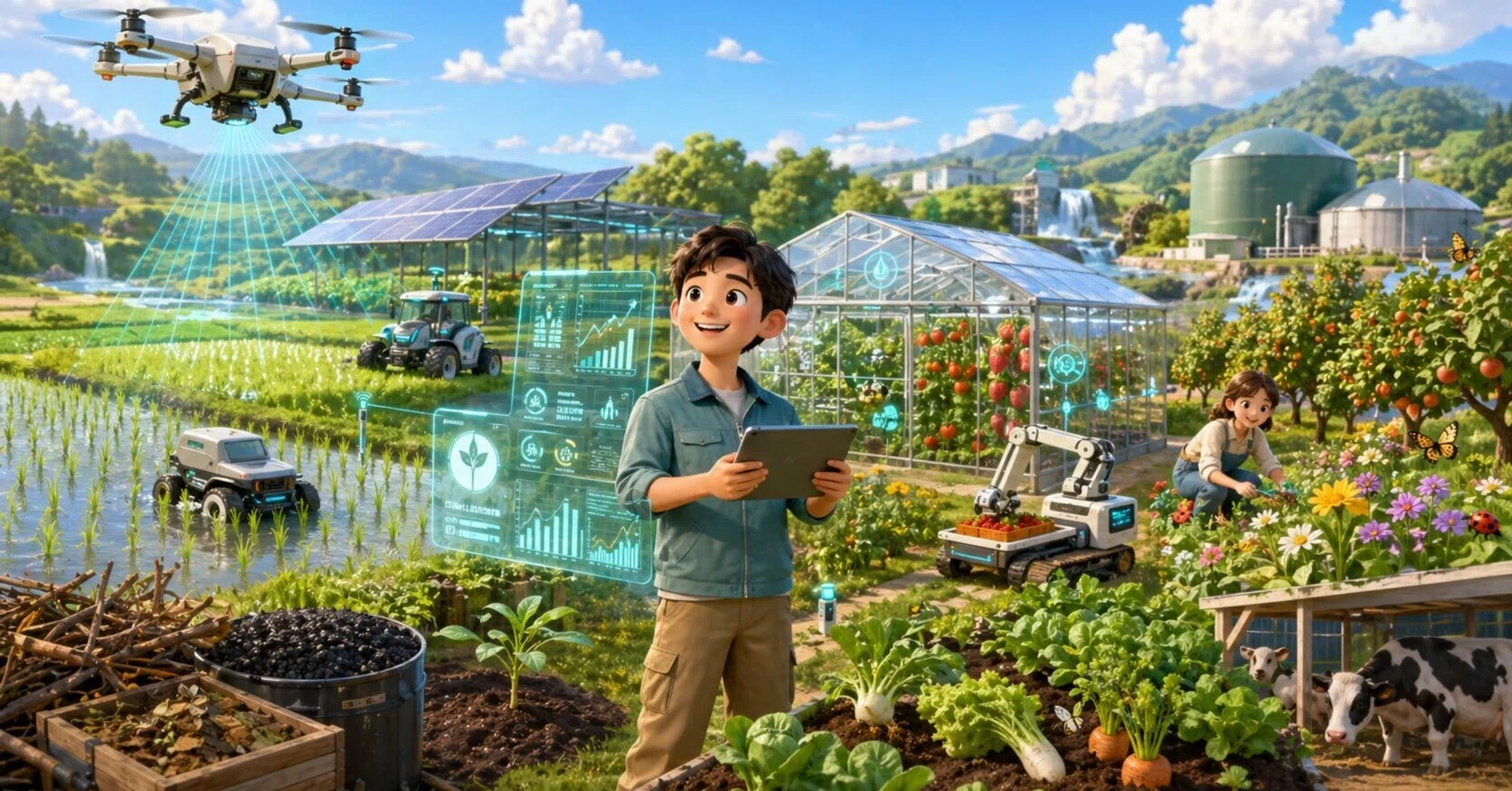 ネイチャーポジティブを支える技術体系として、「みどりの食料システム
