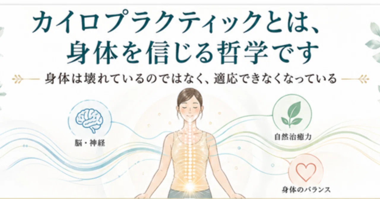 Chiropractic is a philosophy that trusts the body｜朝倉穂高 D.C.