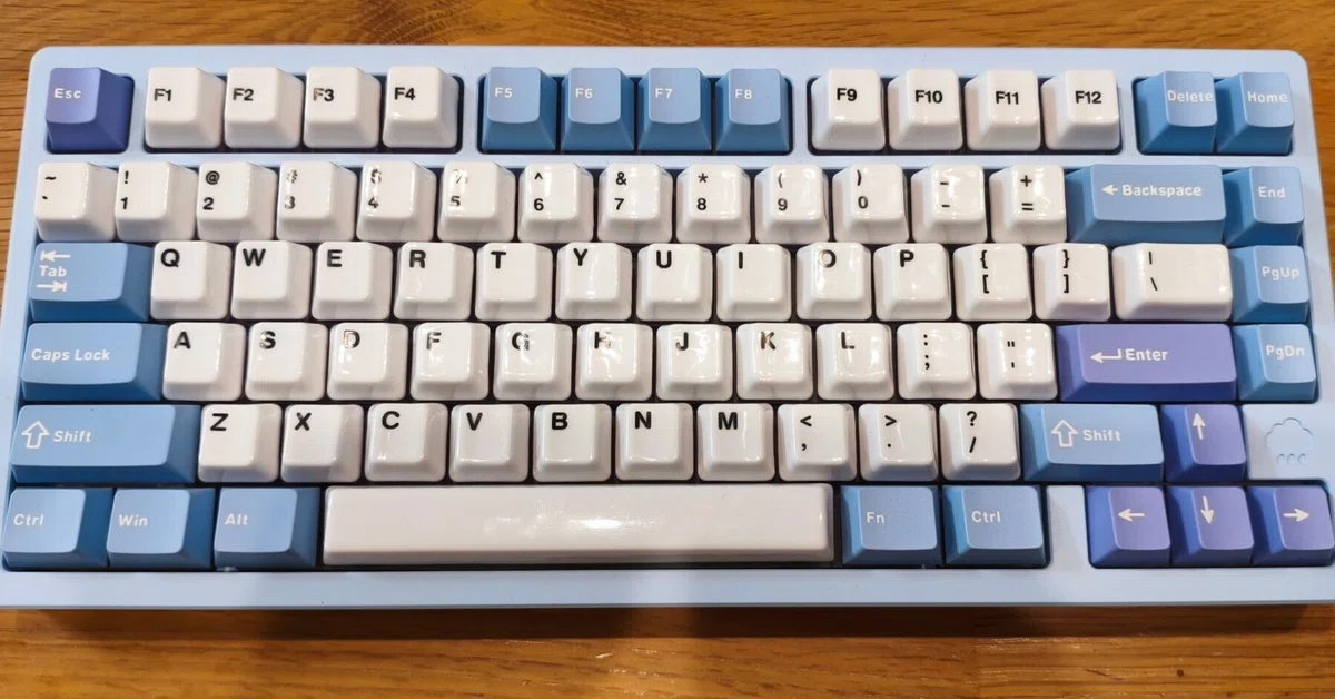 【極美品・おまけ付き】 Rainy75 color ブルー メカニカルキーボード キーボードを質感で遊ぶ【WOBKEY Rainy75】｜鳴海シロウ