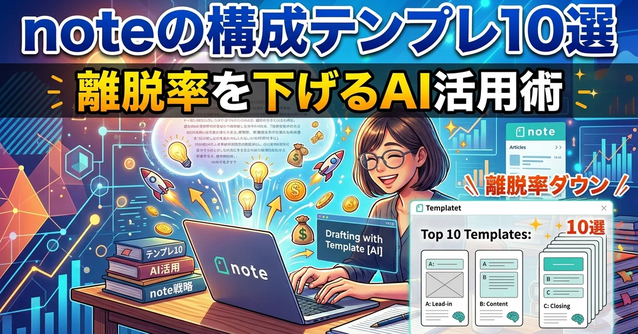 10 Note Structure Templates | AI Techniques to Reduce Bounce Rates｜ホワイトタイガー