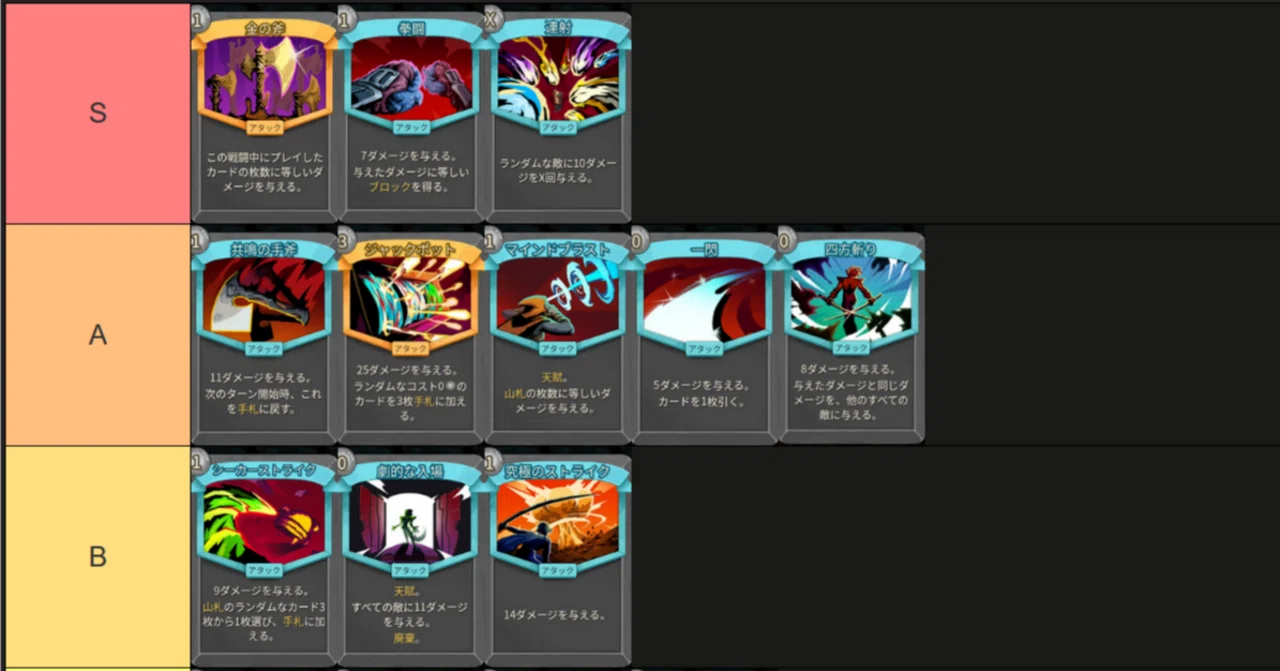 Slay the Spire2】無色カードTierリスト アタック編｜Graymouser