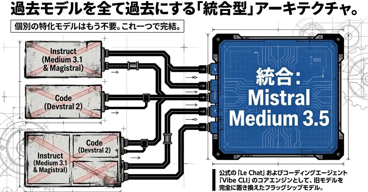 Mistral Medium 3.5 128B の全貌:統合型フラッグシップモデルがもたらす実用性と性能