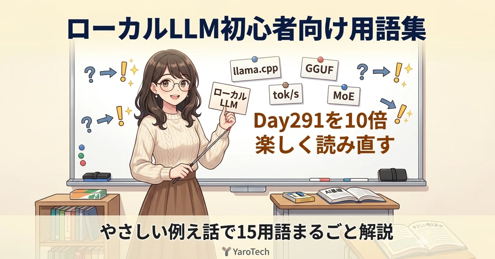 ayum ※プロフ必ず読んで下さい※ ローカルLLM初心者向け用語集 ― Day291を10倍楽しく読み直す｜YaroTech