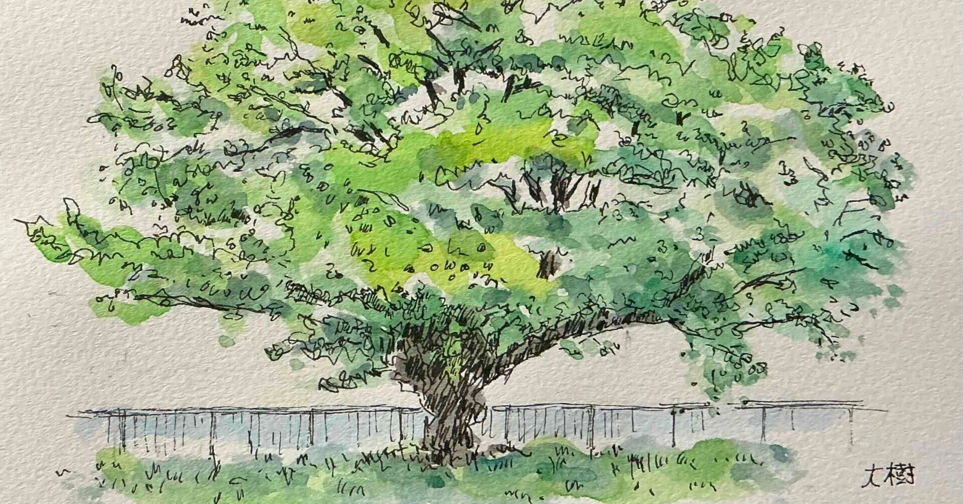鉛筆画『風景009』