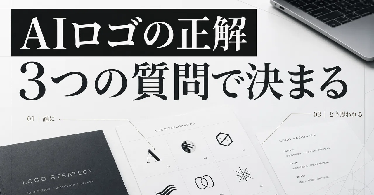 【AIロゴの正解】3つの質問で決まる