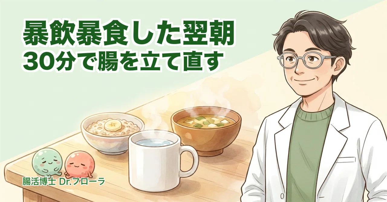 暴飲暴食した翌朝、たった30分で腸を立て直す｜GW明けリセット術｜腸活博士 Dr.フローラ