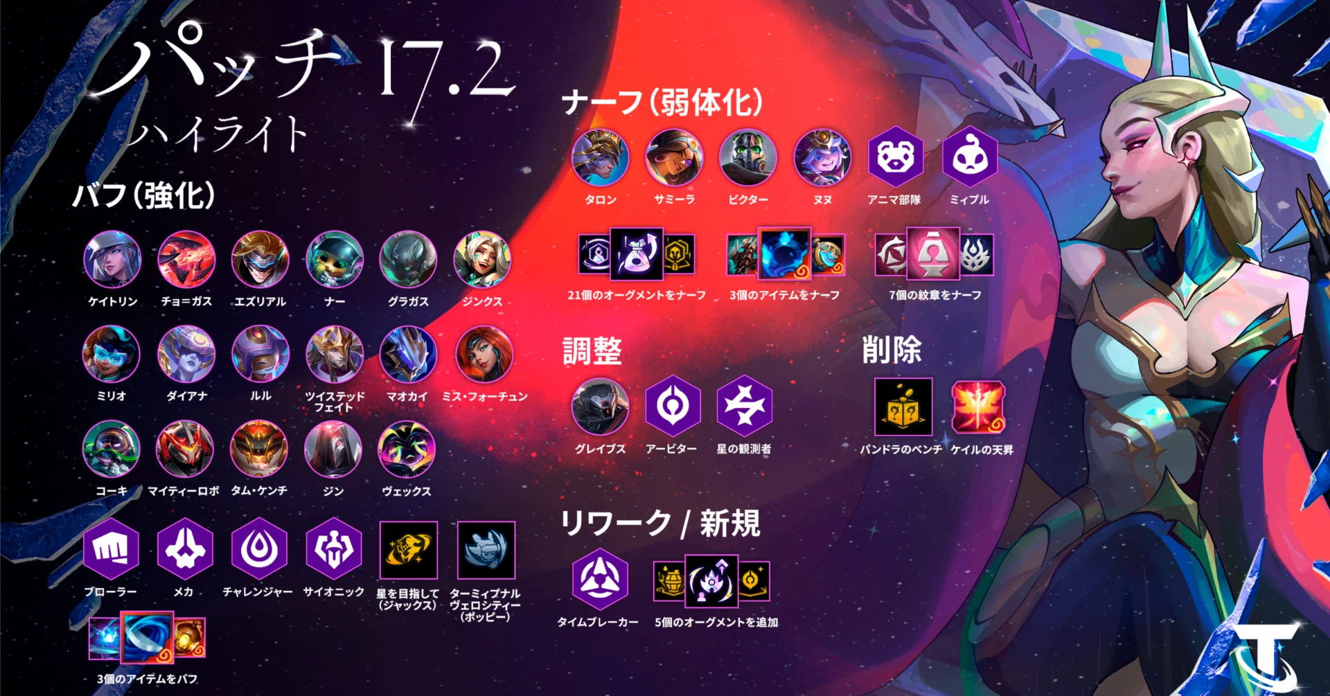TFT]パッチ17.2解説＆個人的感想｜けいろん