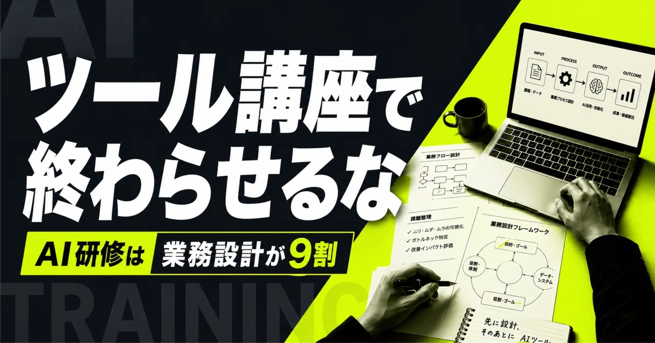 【事実】AI研修は業務設計が9割