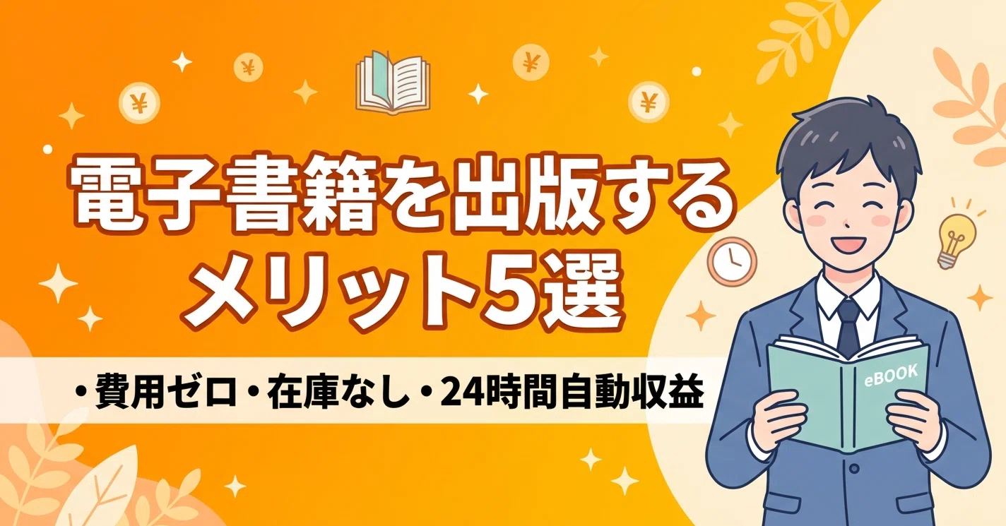 電子書籍を出版するメリット5選｜副業・収益化を始めたい人に読んで