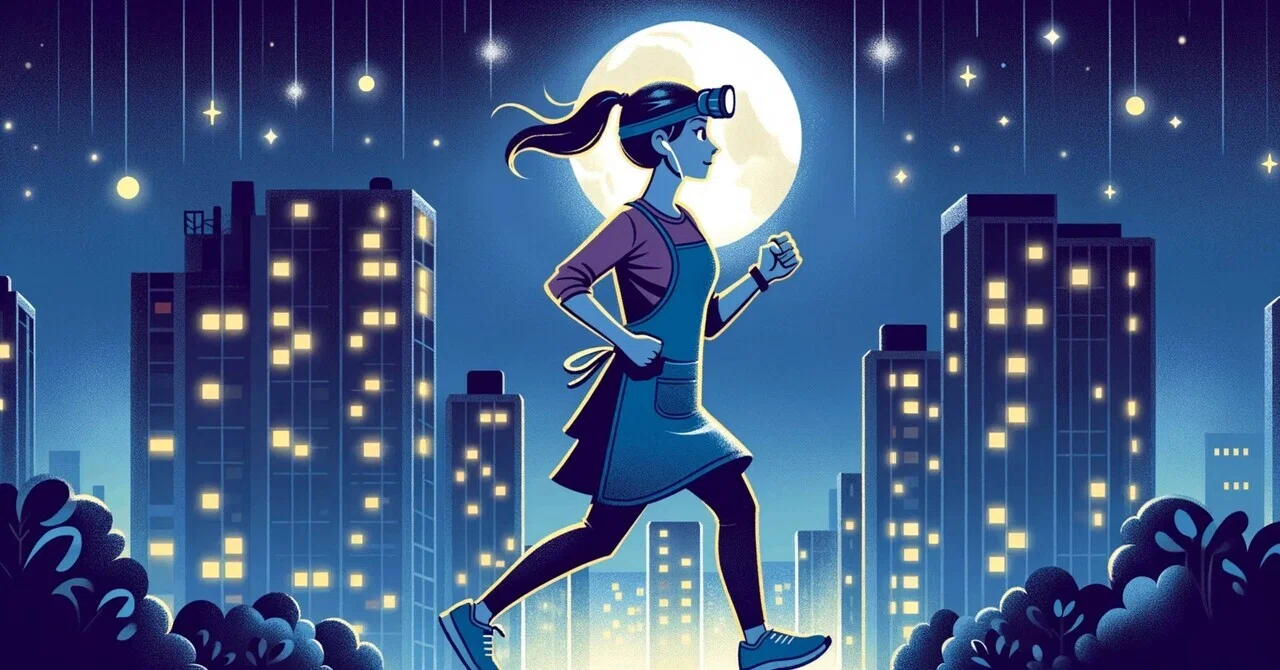 初めての真夜中ラン🏃｜alpen