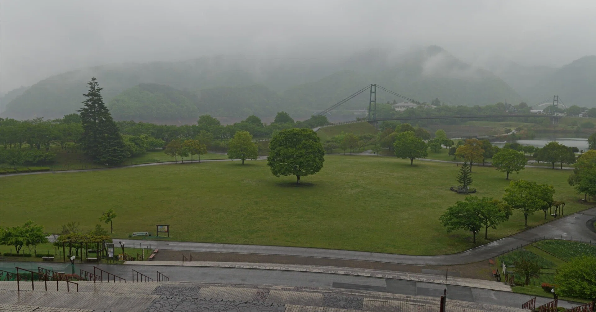 雨の宮ケ瀬湖畔園地｜光蜥蜴（片山飄吉）