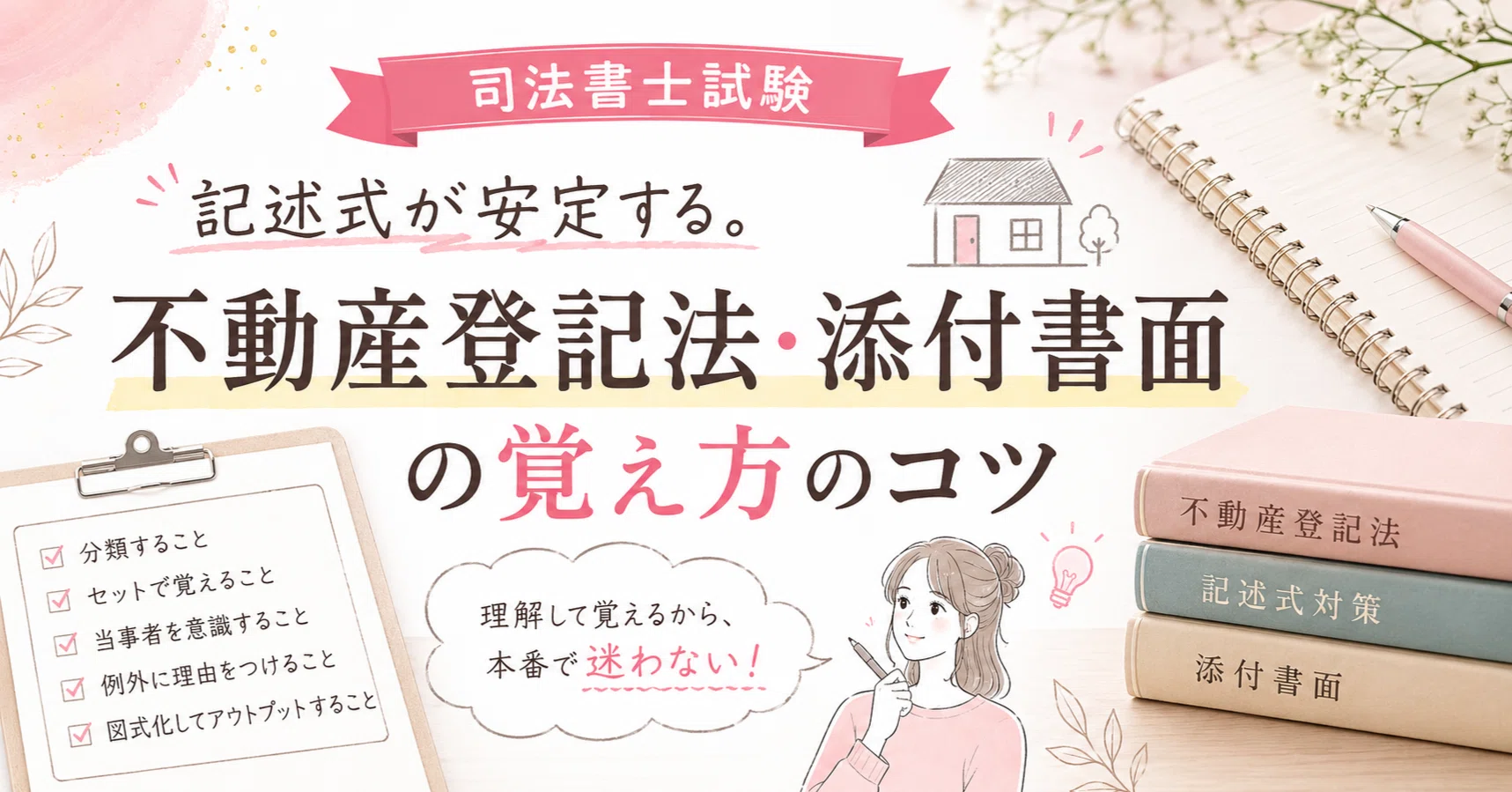 司法書士試験】記述式が安定する。不動産登記法・添付書面の覚え方の