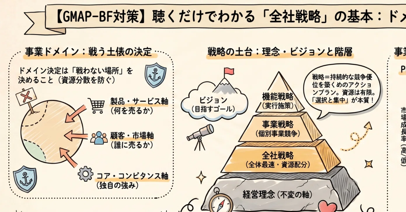 GMAP】経営戦略（全社戦略編）忙しいあなたへ！スキマ時間で「ビジネス