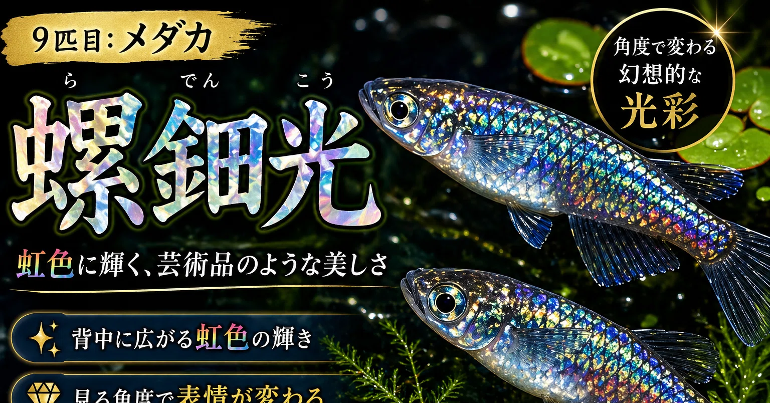 No.9 我が家の飼育生体紹介「メダカ:螺鈿光」｜マキ爬虫類飼育部屋