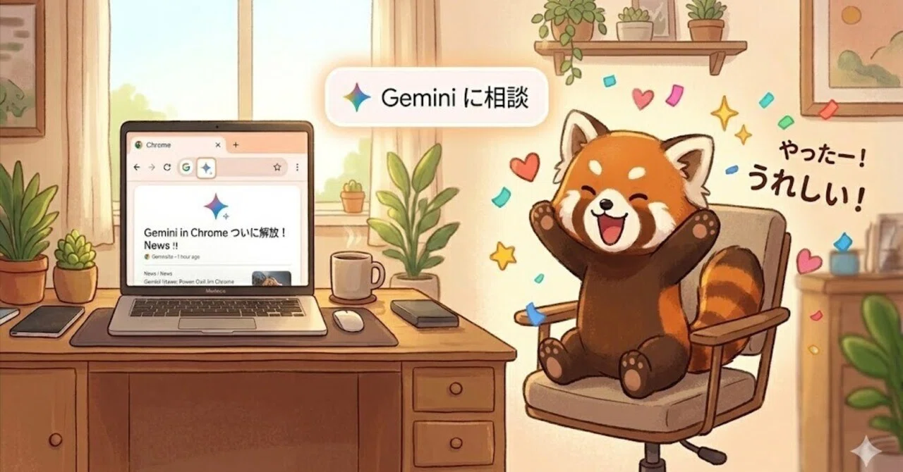 Gemini in Chrome開放のニュースから一週間経ったが、「降臨」しない
