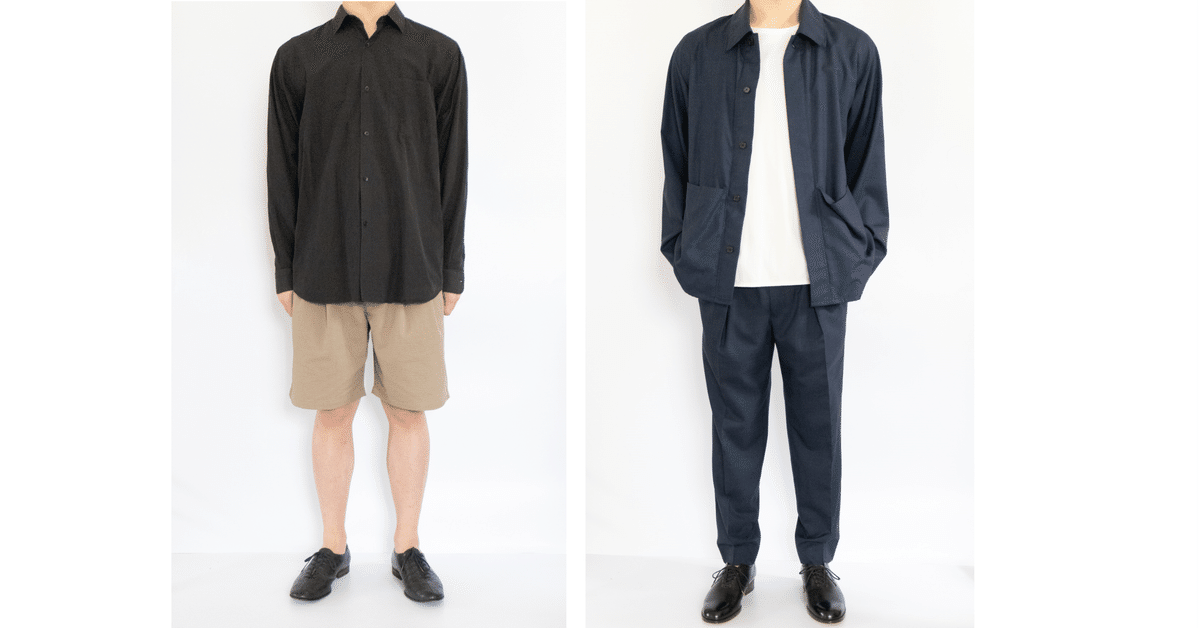 MUJI Labo ナイロン セットアップ ブラック スナップシャツ×ショーツ MUJI Labo ナイロン セットアップ ブラック スナップシャツ