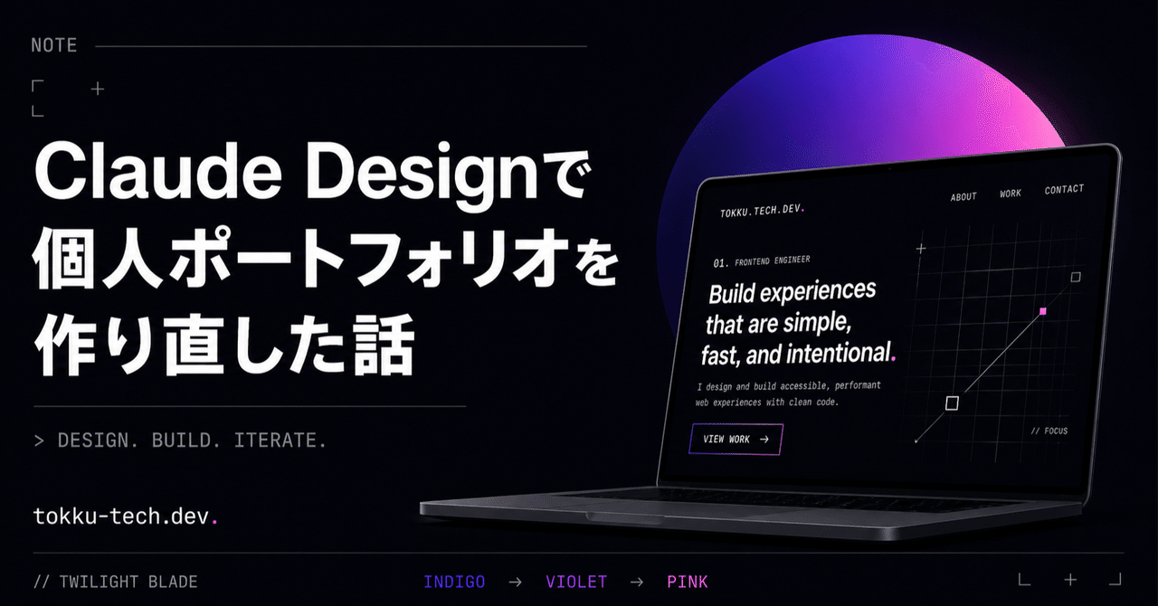 Claude Designで個人ポートフォリオを作り直した話