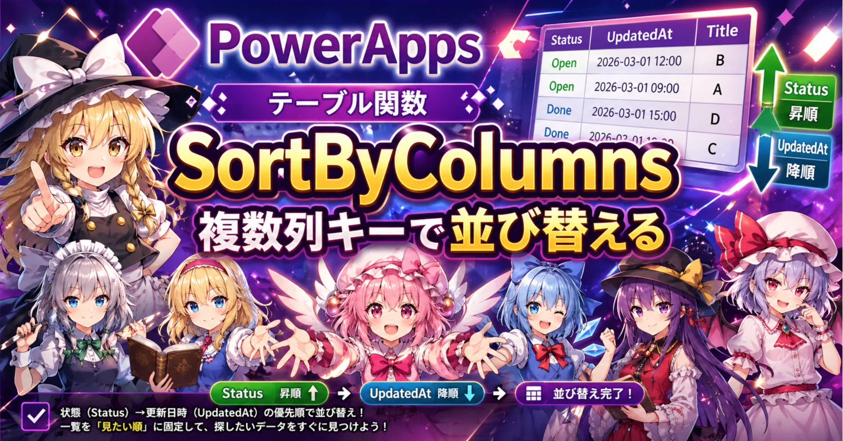 PowerApps | Table Functions | SortByColumns | Sorting by Multiple ...