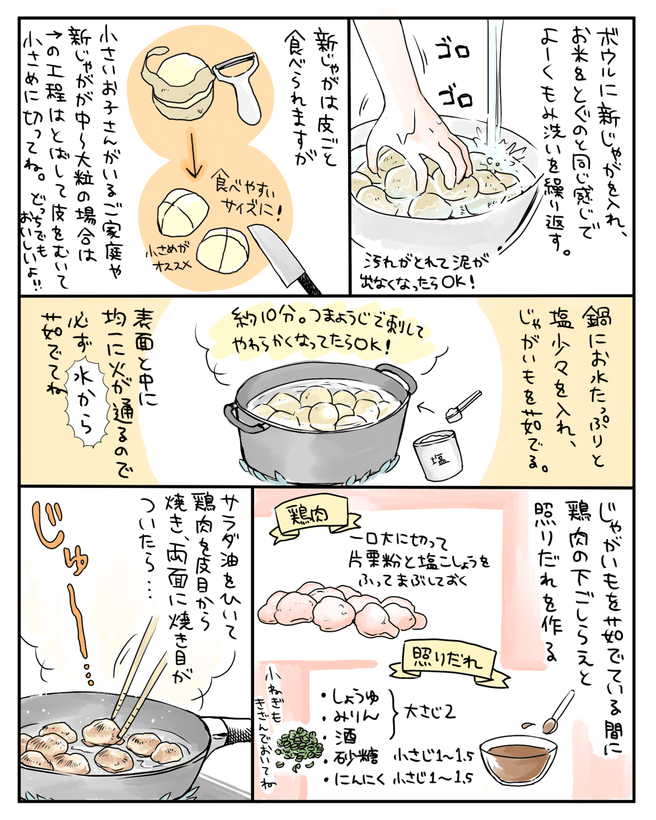 新じゃがと鶏もも肉のにんにく照りだれ ミツコ Note