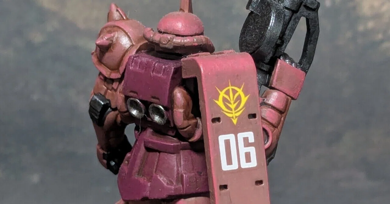 話題のガンダムアッセンブル ミニチュアプラモデル シャアザクを 