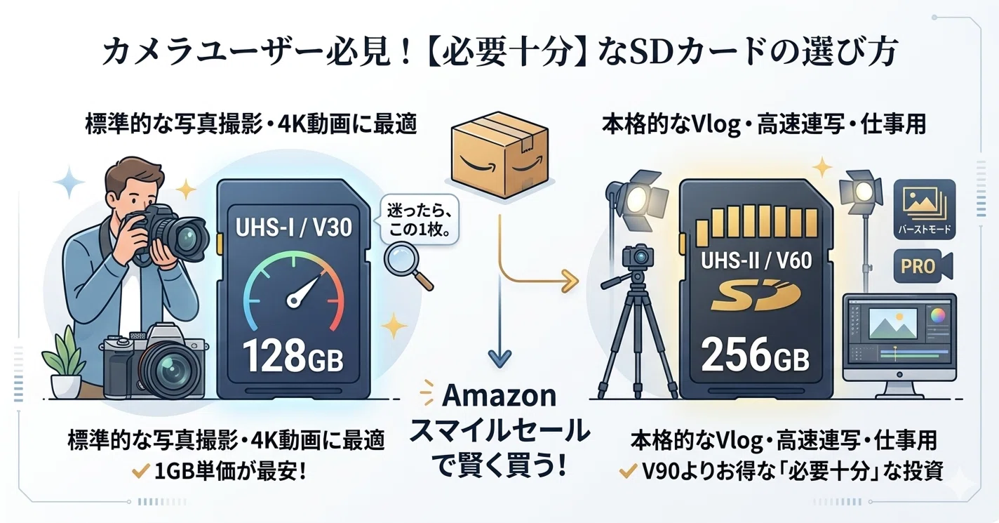 保存版】SDカードの選び方！高騰中の今こそ「必要十分」なSDカードを