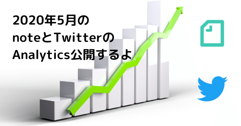 2020年5月のnoteとTwitterのAnalytics公開と伸びるヒント