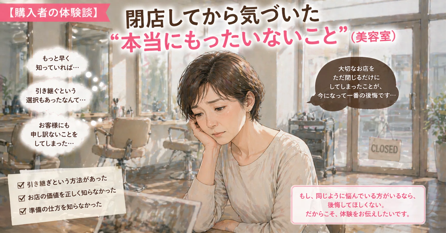 連載記事⑤】購入者の体験談🐤「閉店してから気づいた“本当に