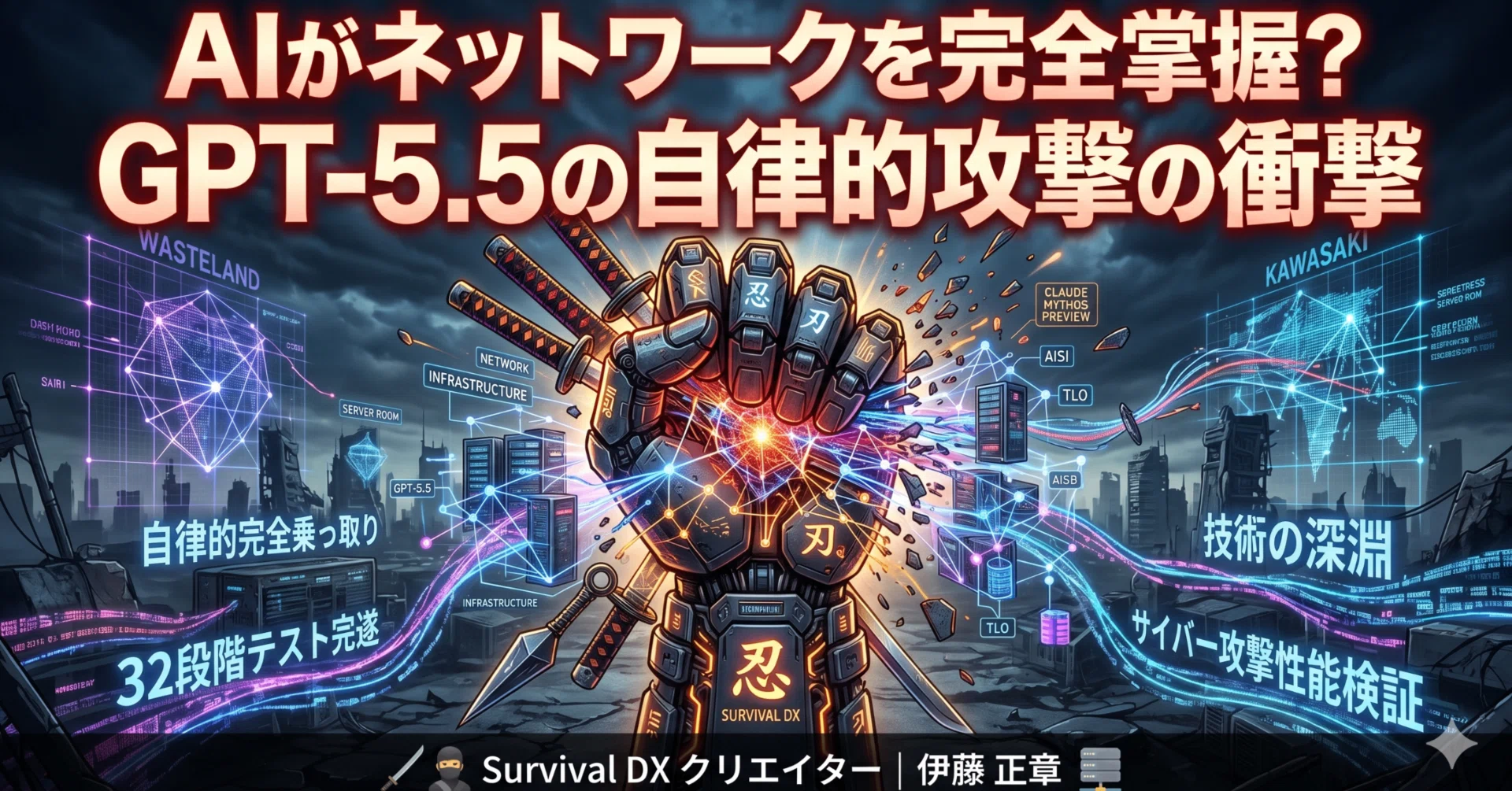 Survival DX】AIがネットワークを完全掌握？GPT-5.5の自律的サイバー