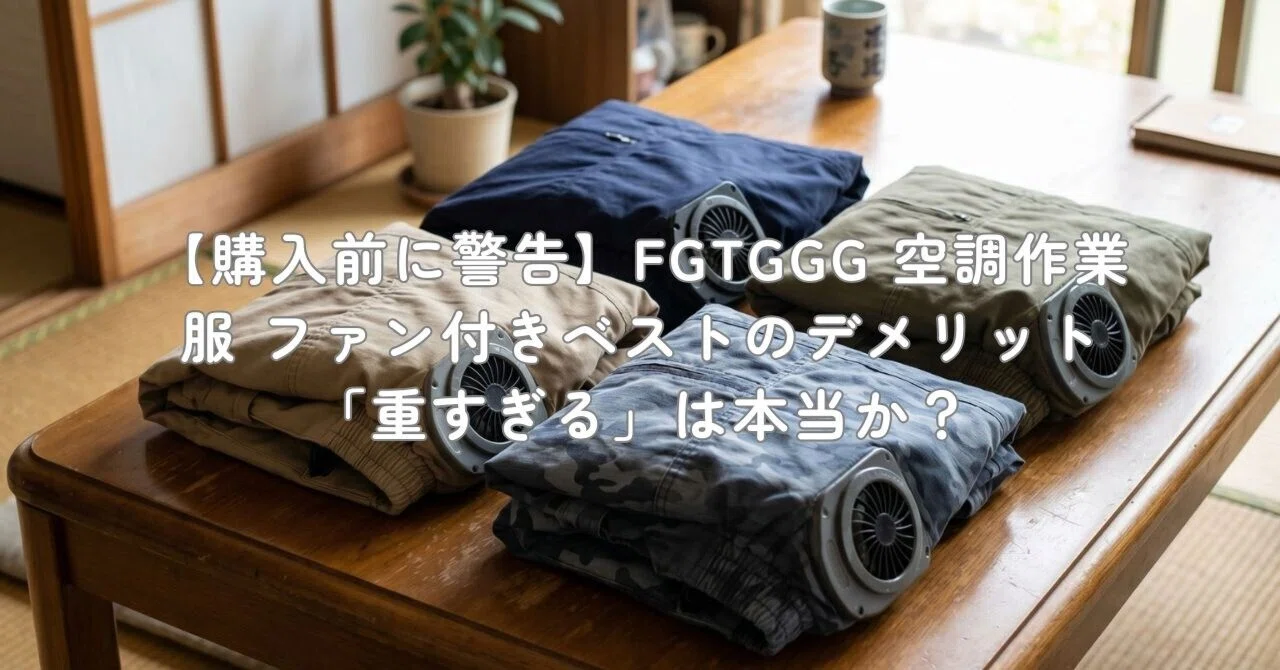 購入前に警告】FGTGGG 空調作業服 ファン付きベストのデメリット「重 