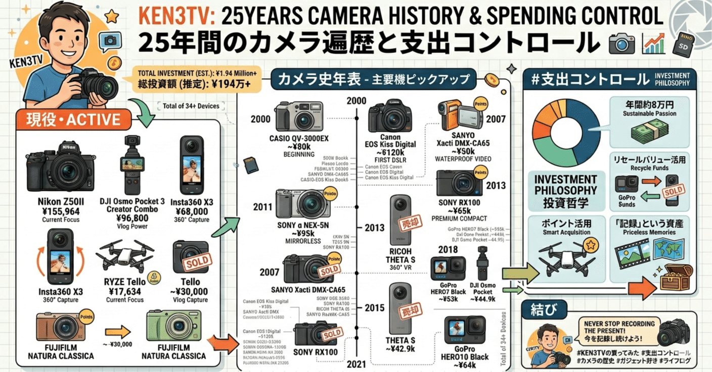 KEN3TVの買ってみた 番外編】25年間、34台のカメラと歩んだ「投資」約