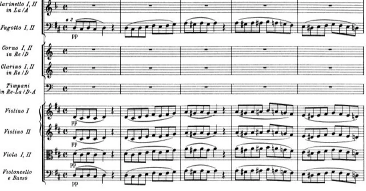 モーツァルト フィガロの結婚 序曲 第2主題の楽器書法 (初演から240年