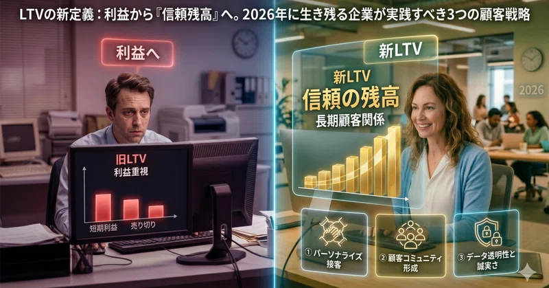 「LTVの新定義：利益から『信頼残高』へ。2026年に生き残る企業が実践すべき3つの顧客戦略」