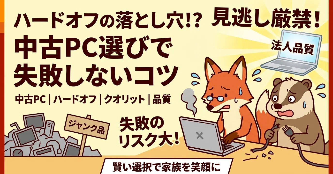2026年最新】ハードオフ中古パソコンの評判は？やばい？品質・価格 