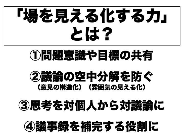 21 場を見える化する力 ４つの手法 Kenji Nakawaki Note