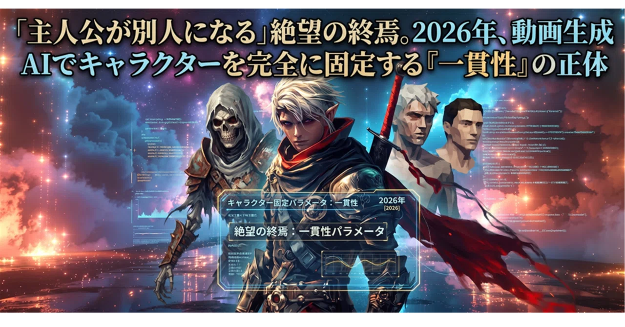 主人公が別人になる」絶望の終焉。2026年、動画生成AIでキャラクターを