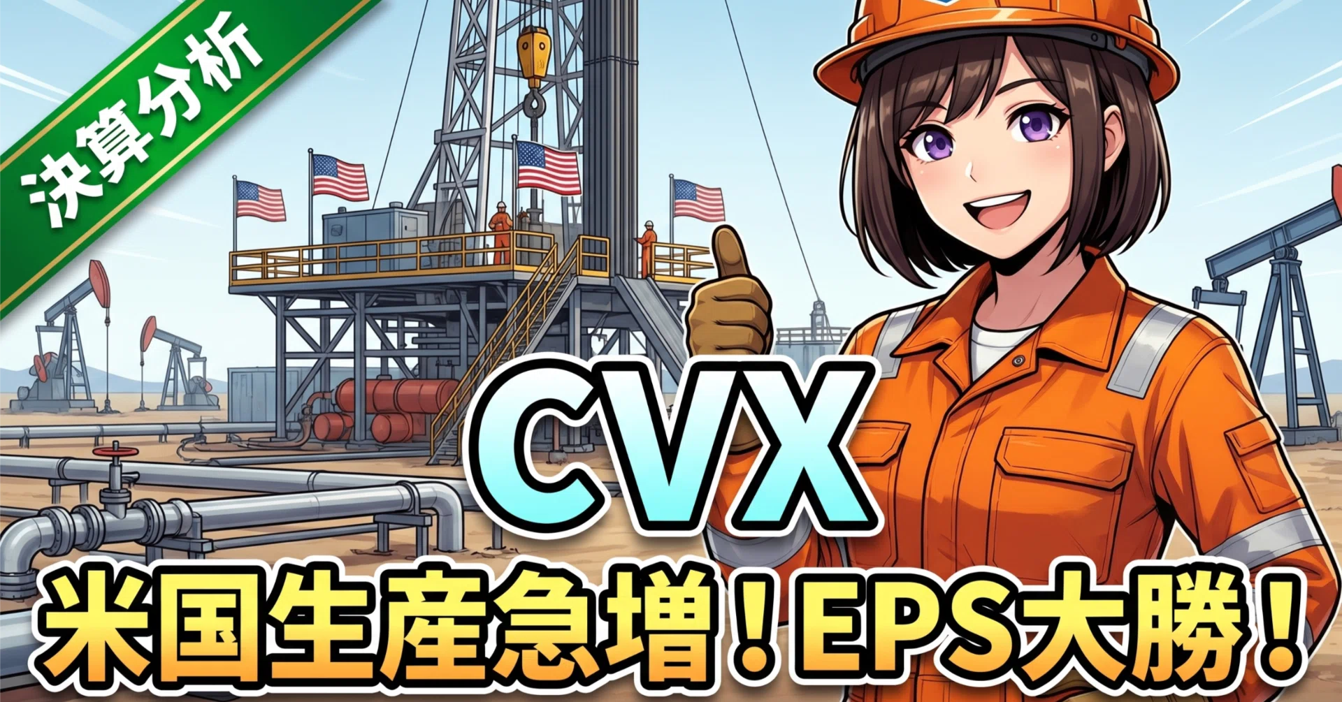 決算分析】CVX:米国生産急増でEPS大勝！下落は買い場か？｜まどか｜US