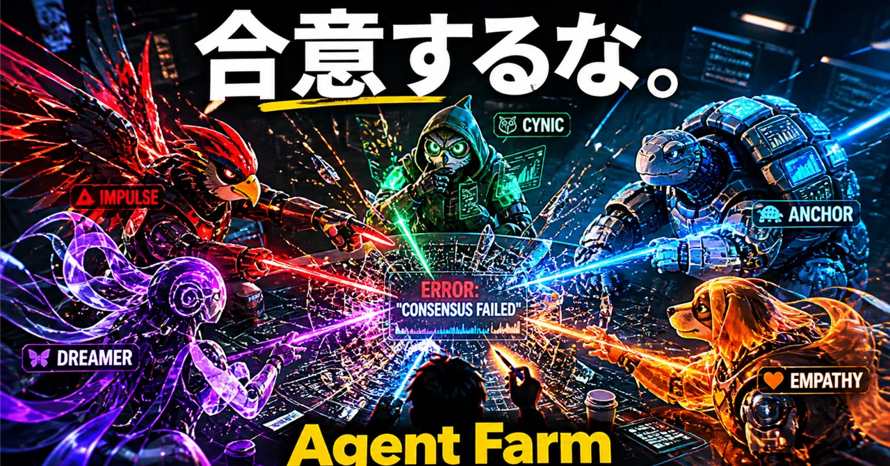 【開発記】Agent Farm — 不合理による不協和⁉️それでも動くチームの実験｜Kinamon
