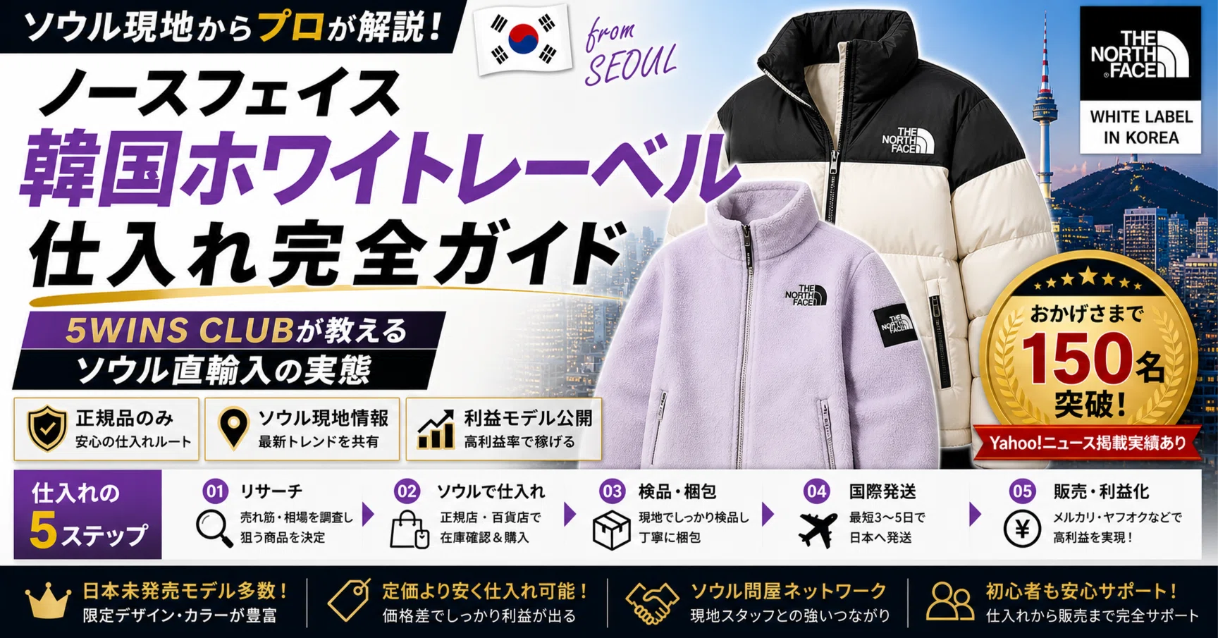 ノースフェイス韓国ホワイトレーベル仕入れ完全ガイド｜5WINS CLUBが