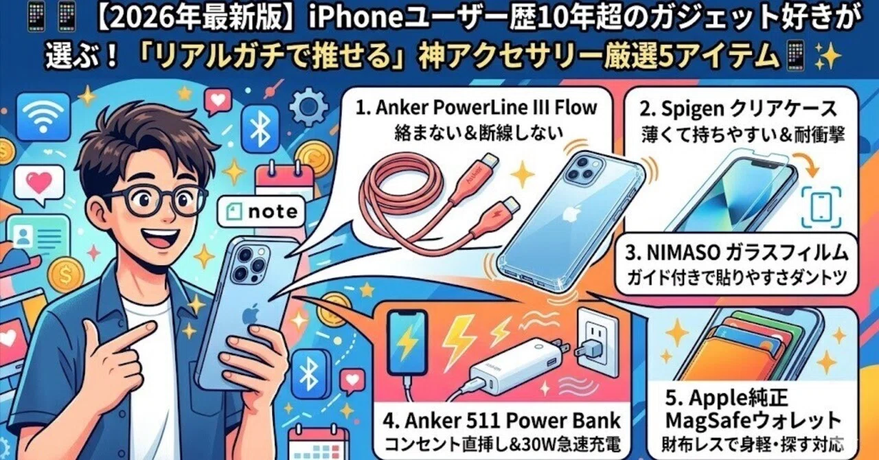 📱📱【2026年最新版】iPhoneユーザー歴10年超のガジェット好きが選ぶ