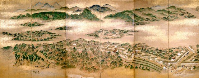 金沢城下図屏風(犀川口町図)