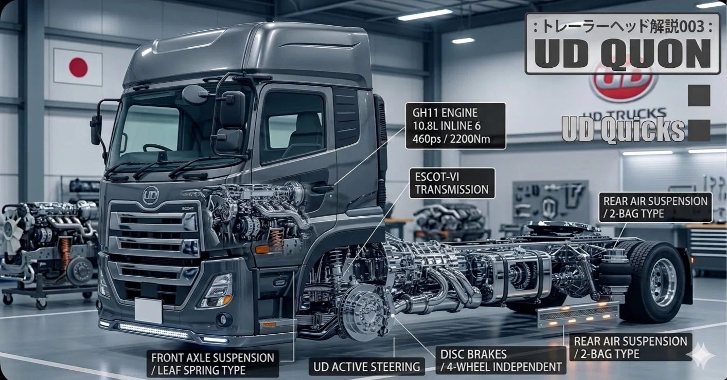 🚛 TTG車両解説｜UDトラックス クオン——日本のトレーラー市場を牽引