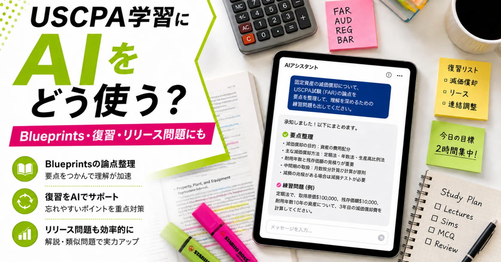 USCPA学習にAIをどう使う？ChatGPT・Geminiを「勉強の補助役」にする