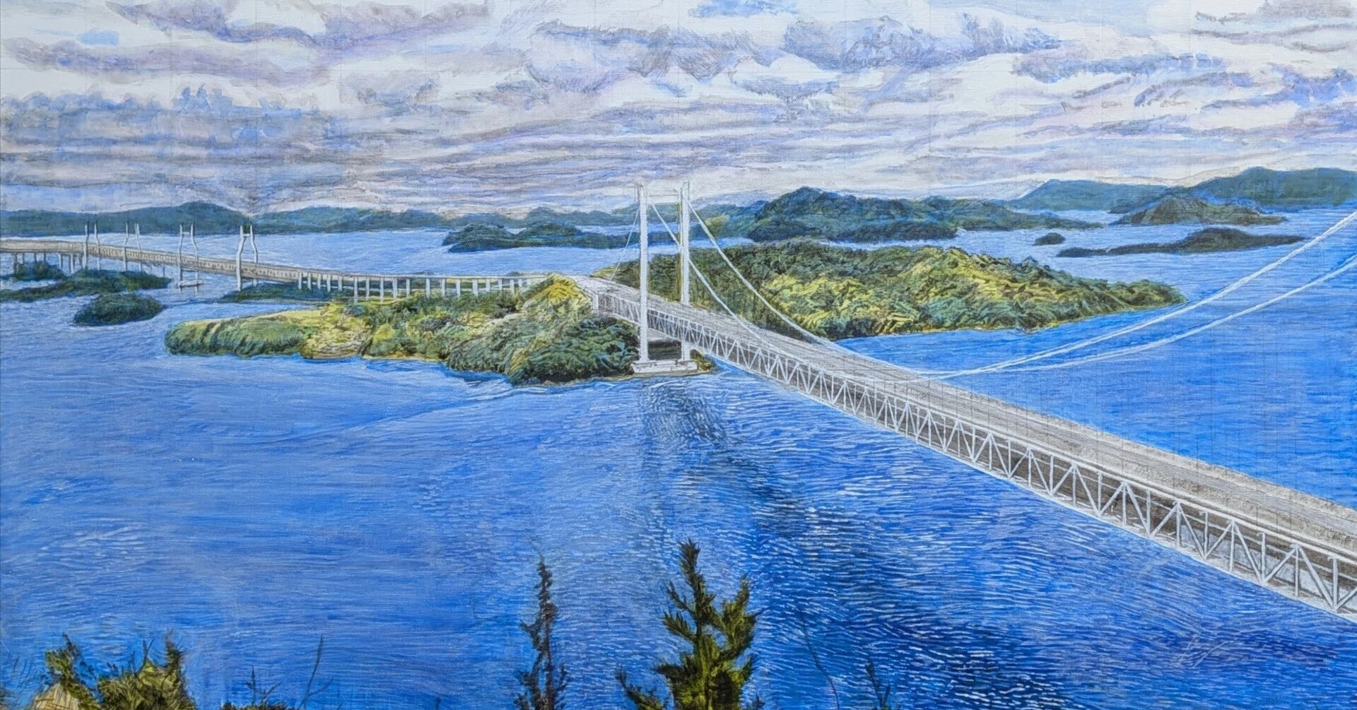 Step42】「雄観」アクリル画｜瑞島 魁祐（みずしま かいゆう）