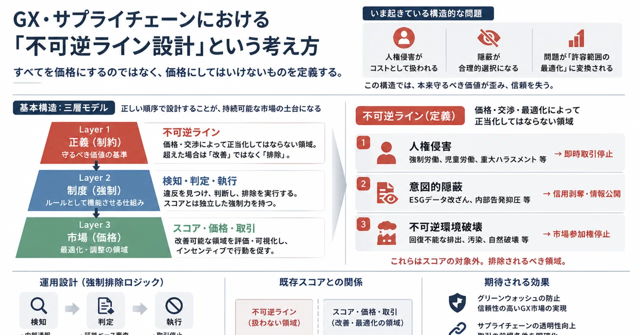 GX・サプライチェーンにおける「不可逆ライン設計」という考え方|Credit Architect