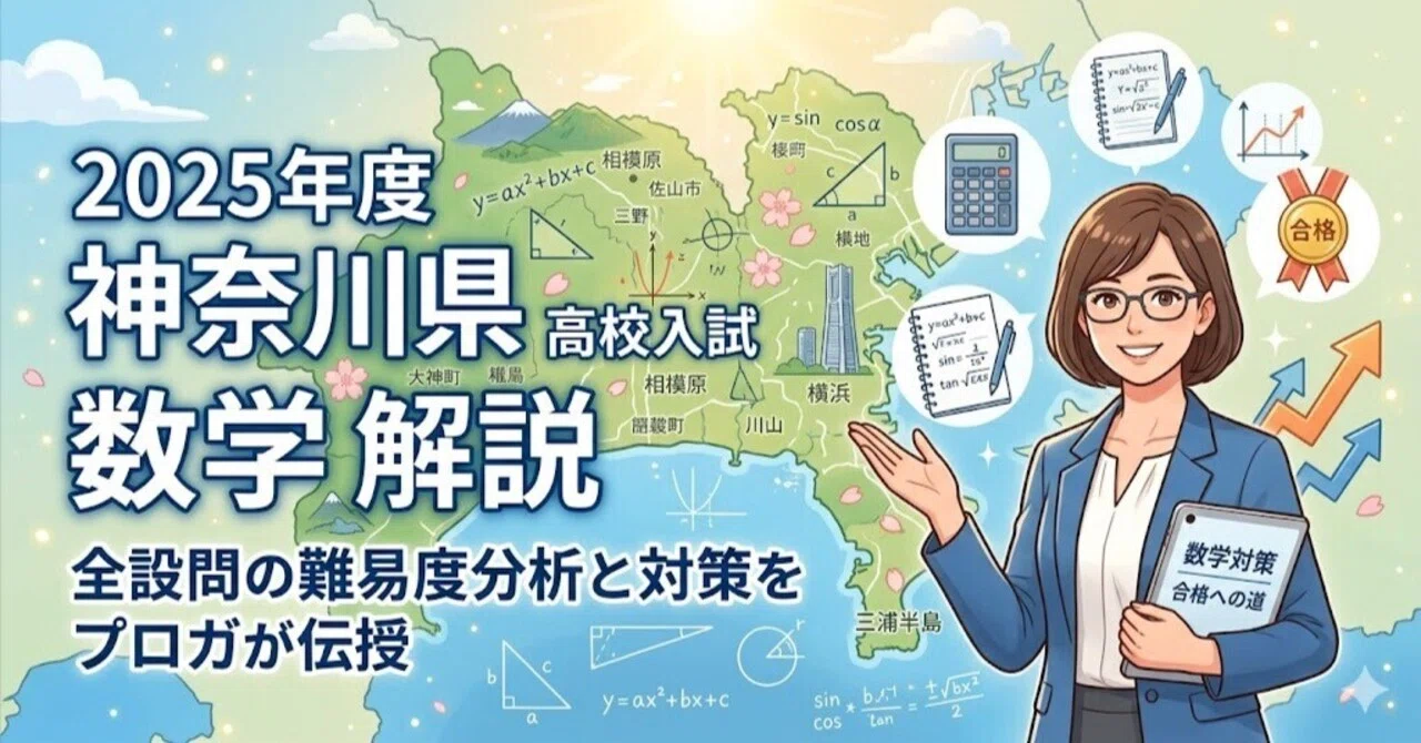 2025年度 神奈川県 高校入試 数学 解説｜全設問の難易度分析と対策を
